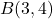 B(3, 4)