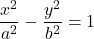 \[ \frac{x^2}{a^2} - \frac{y^2}{b^2} = 1 \]