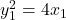 y_1^2 = 4x_1