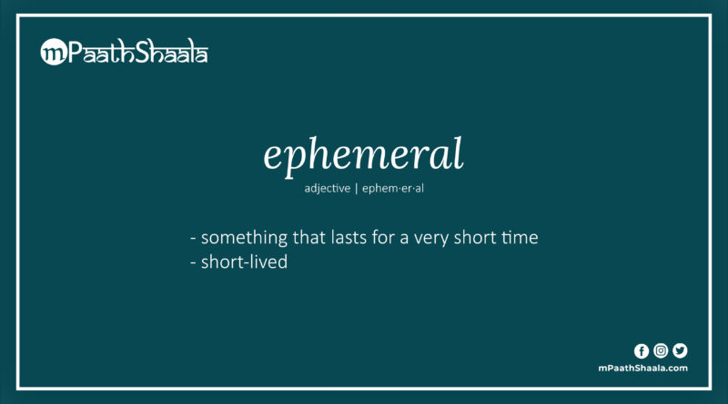 ephemeral synonym