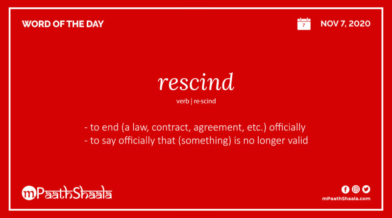 Rescind Mpaathshaala