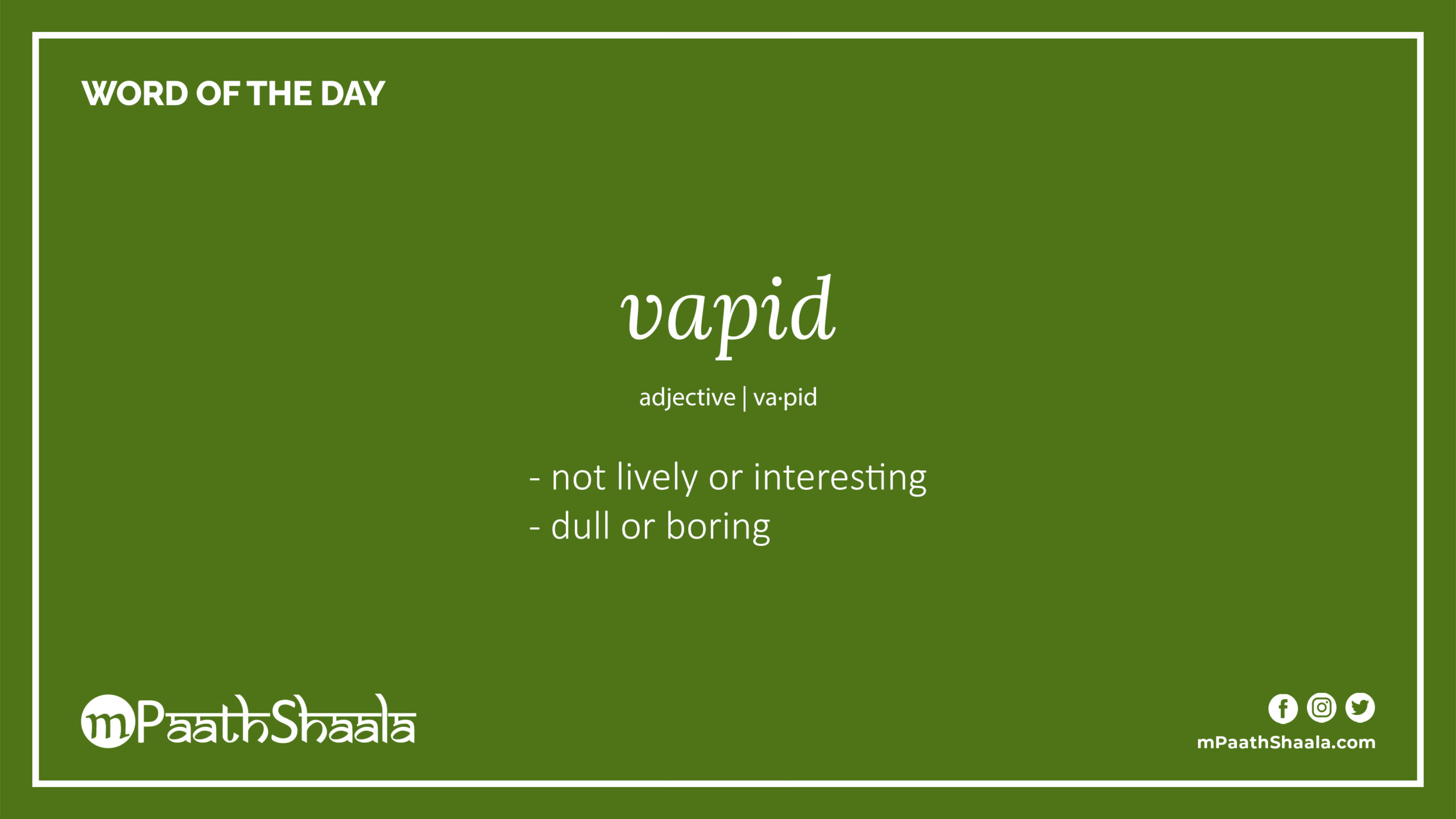vapid Definition of vapid - mPaathShaala